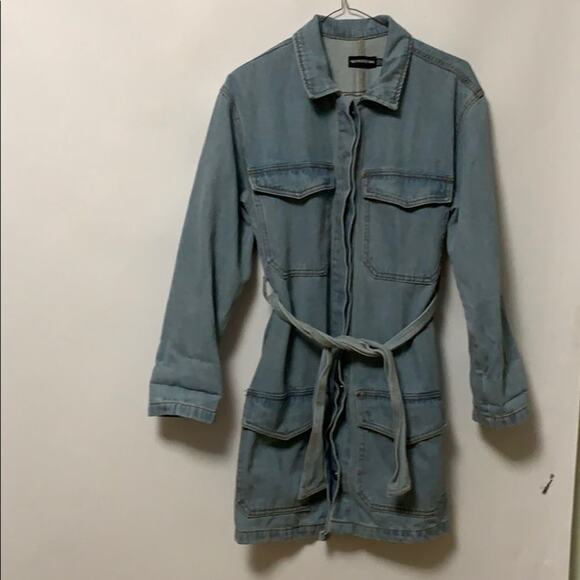 PRETTYLITTLETHINGS DEMIN TUNIC JACKET SIZE 2‎ - Picture 1 of 5